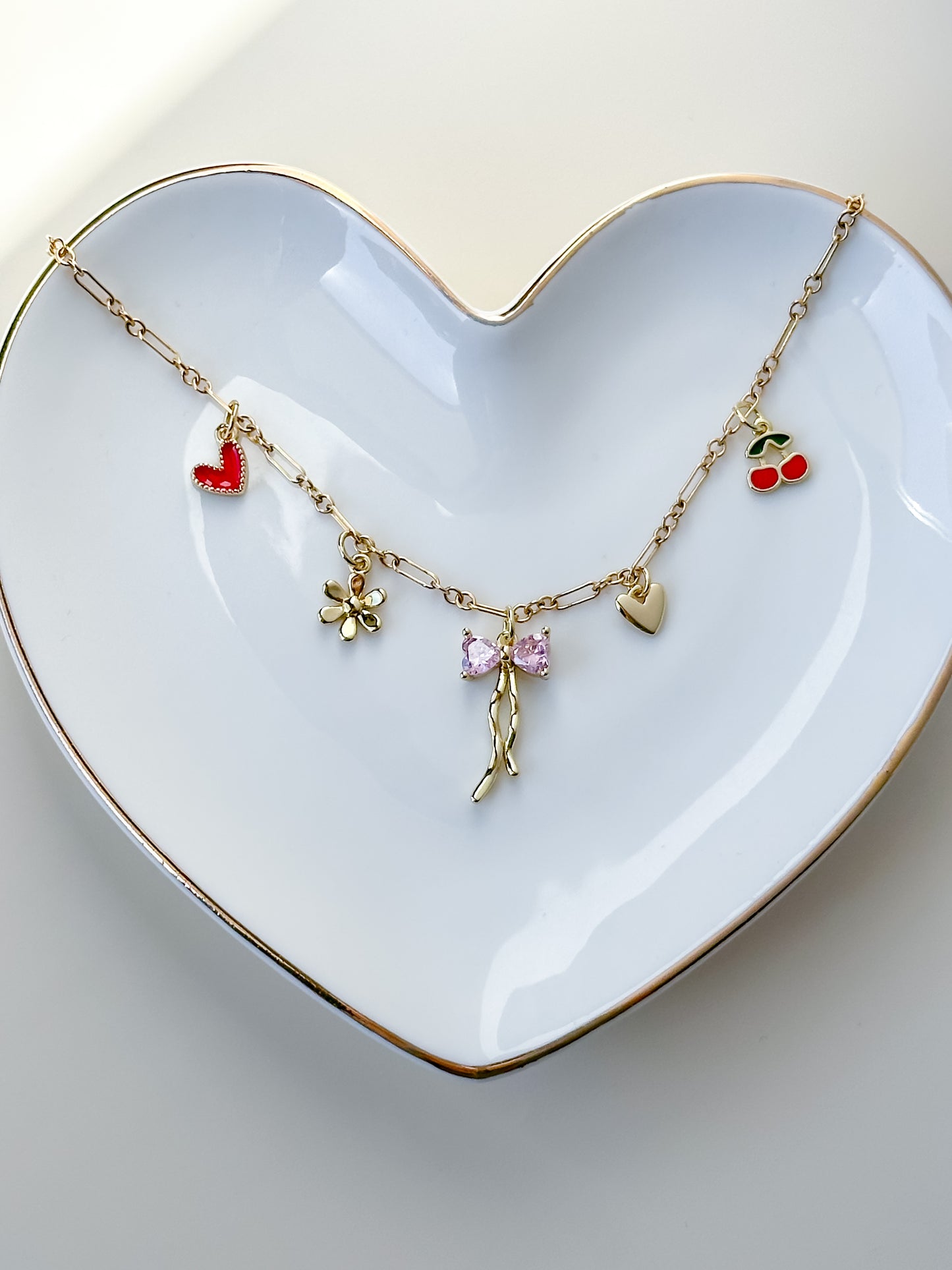 valentine charm necklace