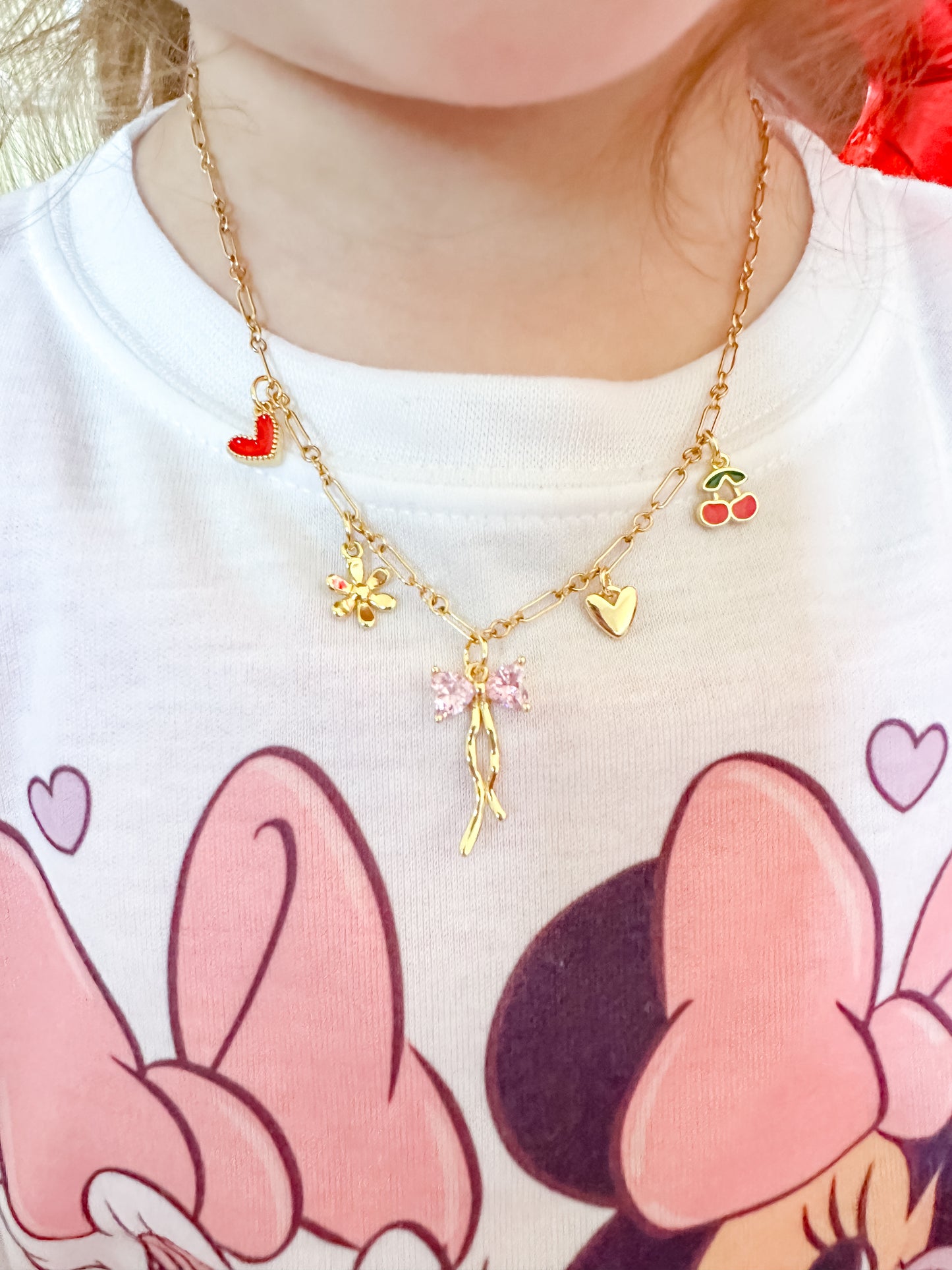 valentine charm necklace