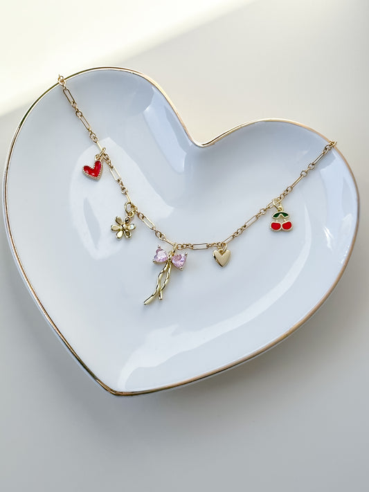 valentine charm necklace