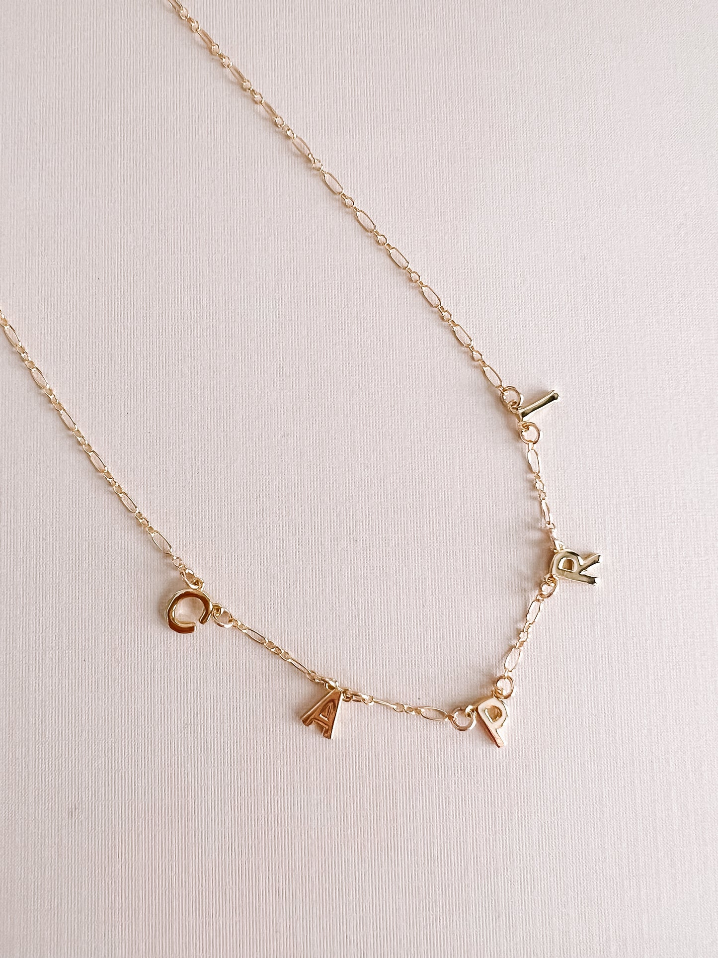 gold NAME necklace