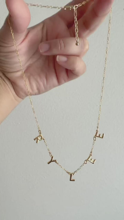 gold NAME necklace