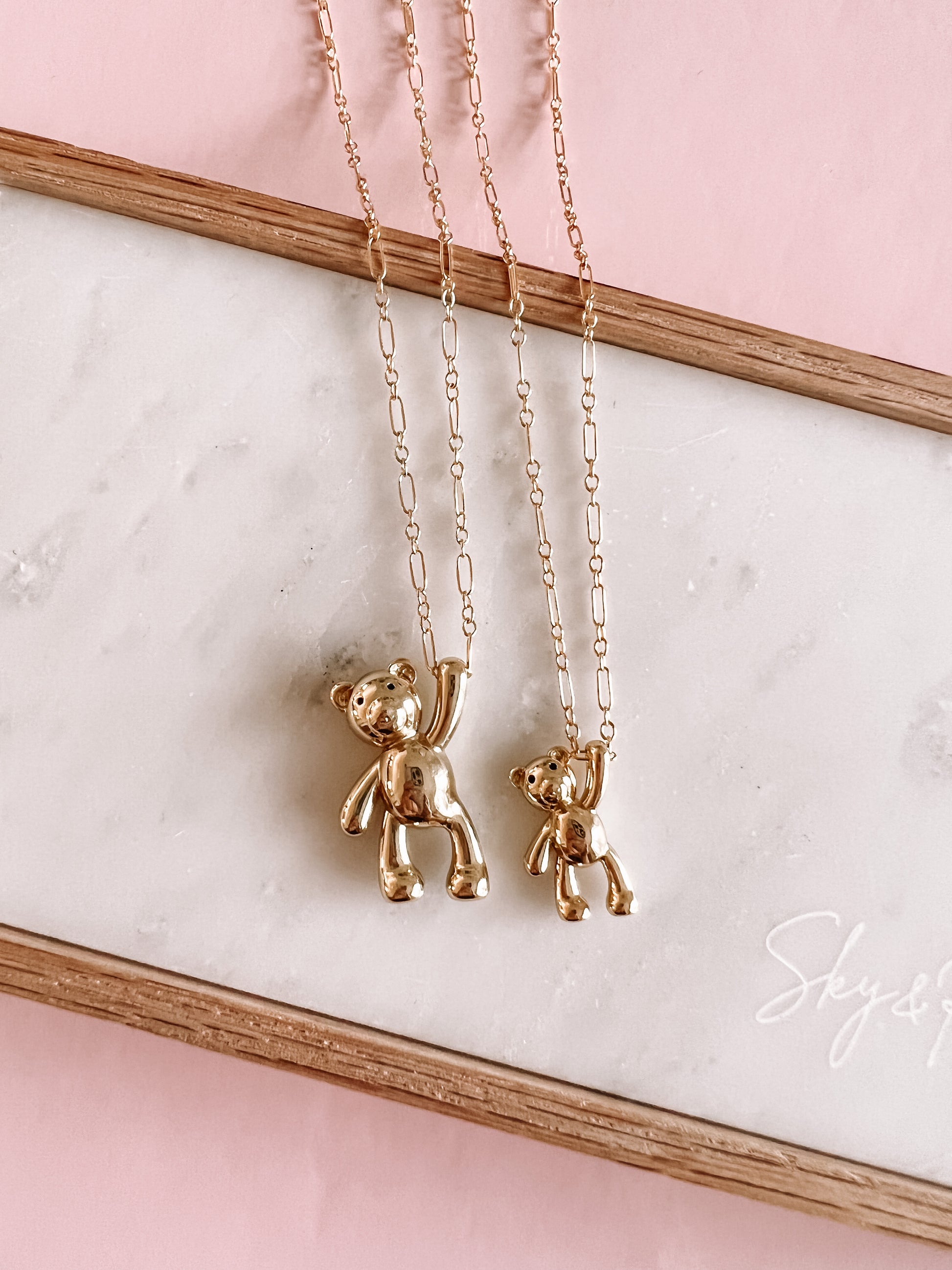 Mama Bear and Baby Bear Necklace Set | Anthropologie