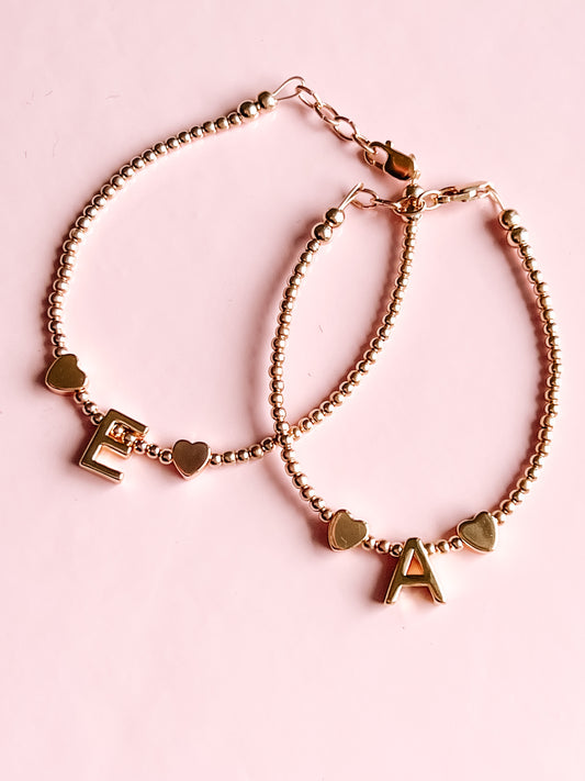 gold initial bracelet