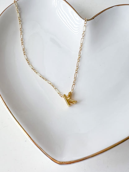 simple letter necklace