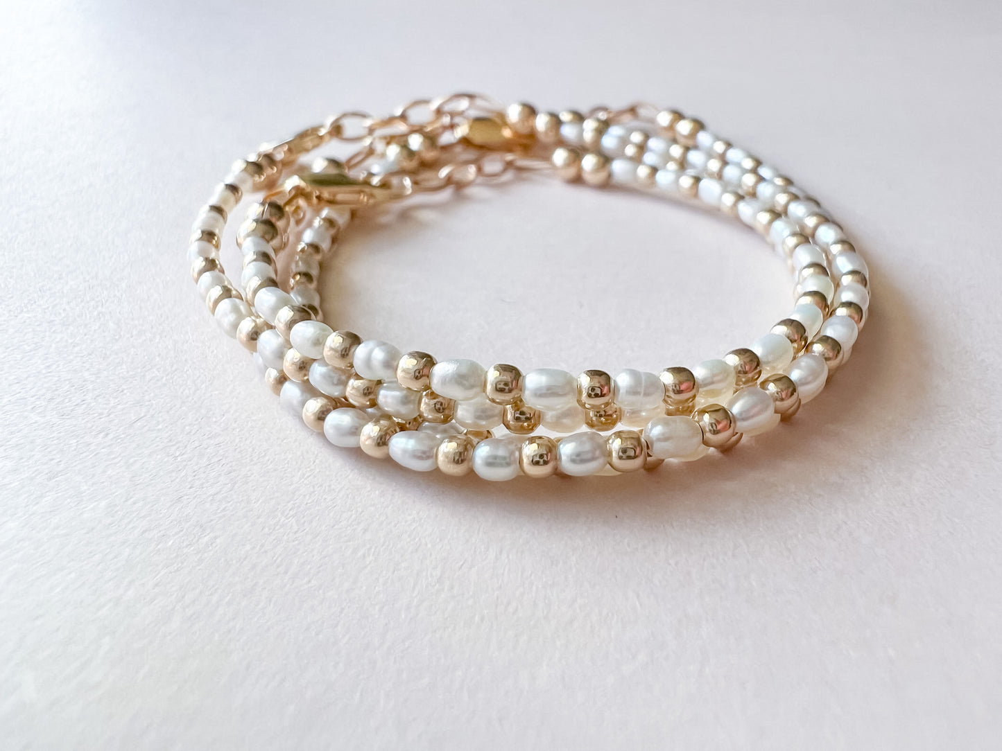 tiny pearl bracelet